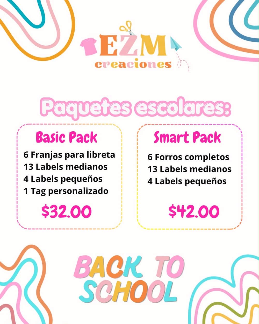 Back to School Paquetes